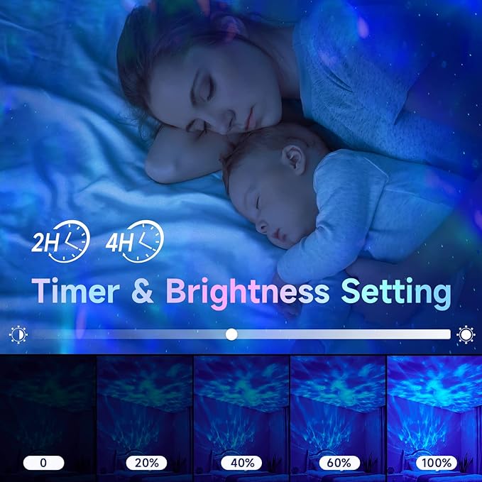 ONEFIRE Galaxy Projector, White Noise Night Light Projector for Bedroom, Bluetooth Music Ceiling Projector Room Lights, Remote Timer Galaxy Light Skyligh,Star Lights Projector for Kids Teen Girl Gifts