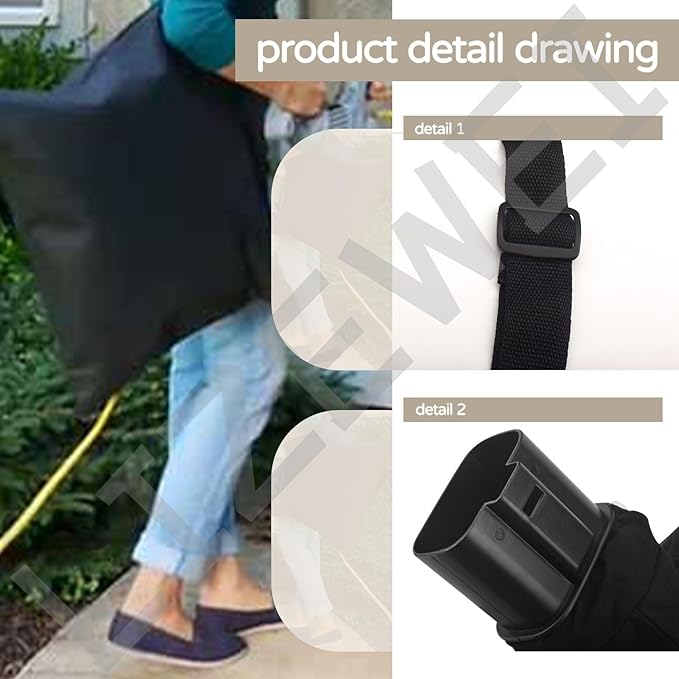 5140125-95 Leaf Blower Vacuum Vac Shoulder Bag，Compatible with Black & Decker BV3100/BV2900 Blower Replacement 5140117-99