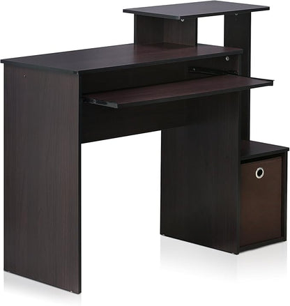 Furinno Econ Multipurpose Home Office Computer Writing Desk, regular, Dark Walnut