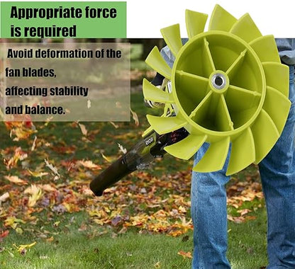 Blower Fan Blade 529437004 for Homelite/Ryobi 529437003 529437001 P2108 P21081 P21081VN P21081VNM （W/Insert Nut）- 1 Pack