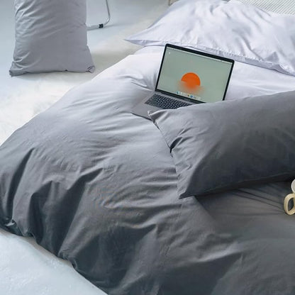 Gradient Gray Comforter Set Ombre White Gray Bedding Set Cal King Women Aesthetic Comforter 3 PCs Gray Color Bed Comforter Set California King Gradient White and Gray Comforter Set