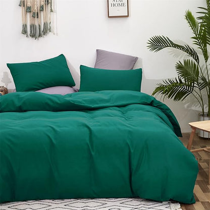 Green Comforter Set King Dark Green Bedding Set Soft Lightweight Pure Emerald Green Comforter Men Women Durable Green King Blanket Breathable Green Comforter Set Solid Green Bed Comforter