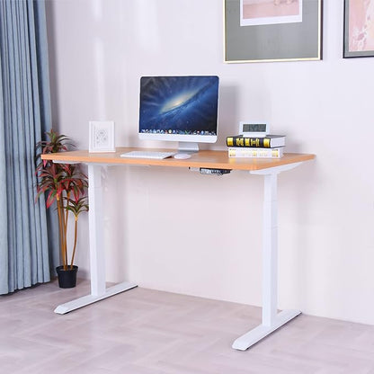 Fromann 55 x 27 inch Table Top for Adjustable Home Office Standing Desk Frames (Light Wood)