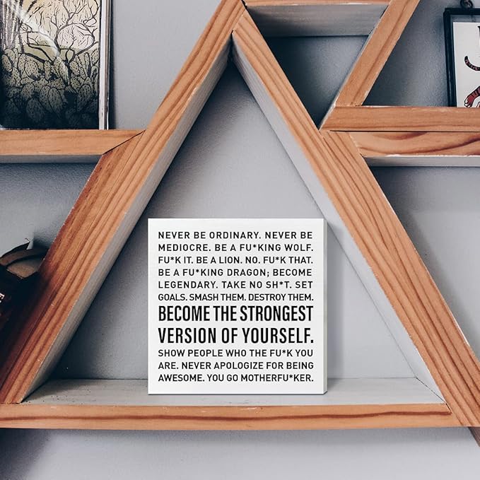 Home Office Desk Wooden Box Sign Decor, The Best Things in Life Are The People We Love, Inspirational Quotes Desk Decor Motivational Desk Decorations for Women Men Office Lady Boss Entrepreneur Gifts