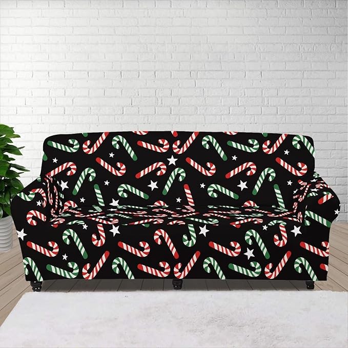 FKELYI Christmas Furniture Protector Easy Going Stretch Sofa Slipcover Non-Slip Sofa Couch Cover Washable Sofa Slipcovers XL