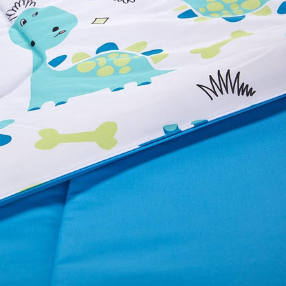 SLEEP ZONE Kids Bedding Twin Comforter Set - Cute Printed for Boys, Girls, Teens, Super Soft, Fade Resistant, Cute Dino, Twin
