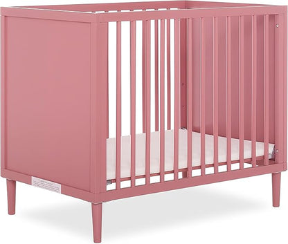 Lucas Mini Modern Crib with Rounded Spindles