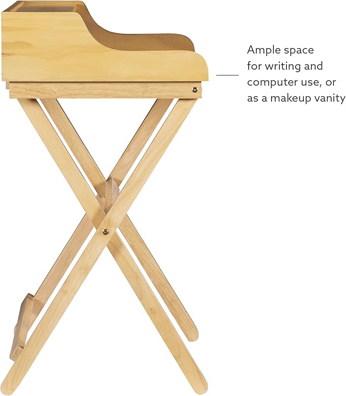 Linon Mable Folding Desk, Natural