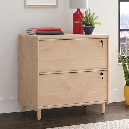Sauder Clifford Place 2-Drawer Lateral File Cabinet, L: 29.53" x W: 18.5" x H: 30.28", Natural Maple Finish
