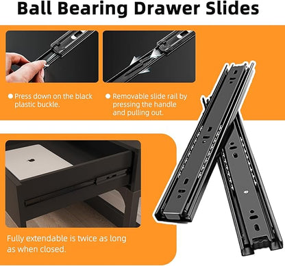 WESTREE Computer Gaming Desk Office - Study Writing Desk with Drawer for Teen, Bedroom Makeup Desk Home Office with Storage Shelf, Height Monitor Stand