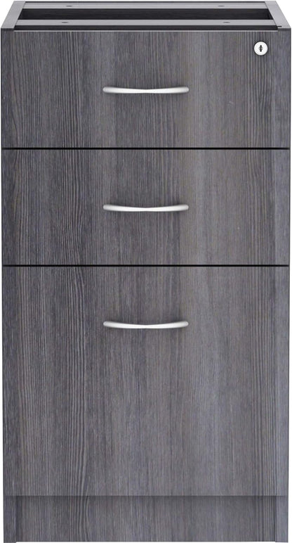 Lorell LLR69558 - Weathered Charcoal Laminate Desking Pedestal