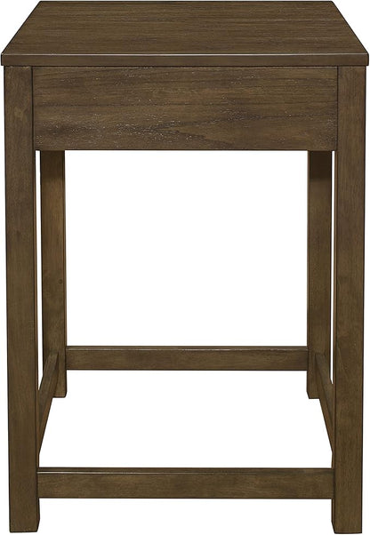 Lexicon Ozias Square Home Office Corner Unit Table, 22" x 22", Brown Gray