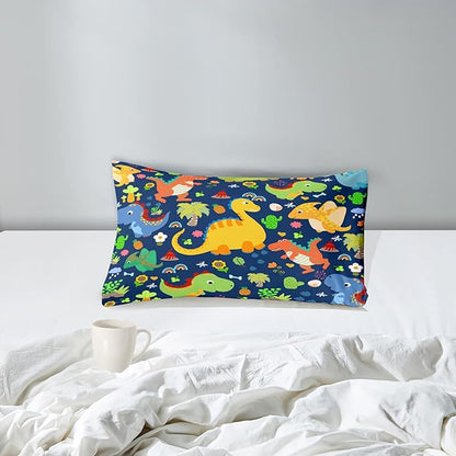 Dinosaur Bedding Twin - Dinosaur Comforter Set Twin for Boys Bedroom Dinosaur Twin Bedding Set Blue Green Boys Room Decor Kids Twin Dinosaur Bedding Set, Twin (1 Comforter 1 Pillowcase)