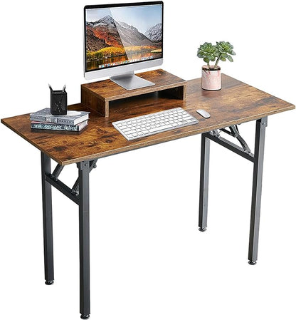 TEMI Foldable Desks for Small Spaces - Quick and Easy Setup Portable Desk. Folding Table for Office, Bedroom, or Outdoor Activities. Small Foldable Desk Functions, as a Computer Table and Study Desk