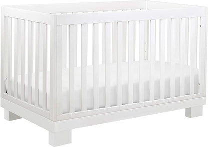 Babyletto Modo 3-in-1 Convertible Crib with Toddler Bed Conversion Kit in White, Greenguard Gold Certified