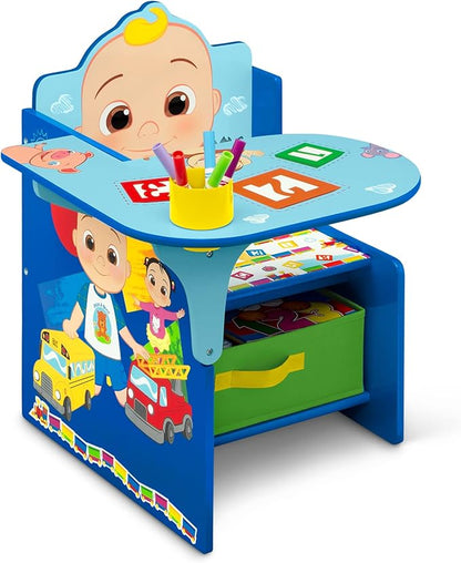 Delta Children Chair Desk with Storage Bin - Greenguard Gold Certified, CoComelon