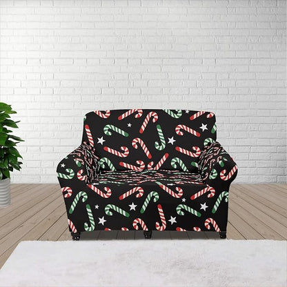 FKELYI Christmas Furniture Protector Easy Going Stretch Sofa Slipcover Non-Slip Sofa Couch Cover Washable Sofa Slipcovers S