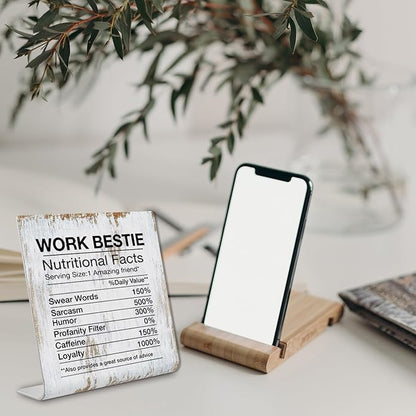 Work Bestie Gifts Funny Coworker Leaving Gifts Sarcastic Farewell Gifts for Coworkers Going Away Gift for Coworker Woman Good Luck Gifts for Coworkers Leaving Colleague Farewell Signs Gift LD6
