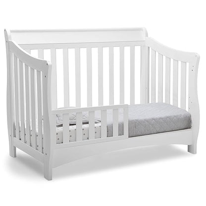 Delta Children Bentley S Series 4-in-1 Convertible Baby Crib, White