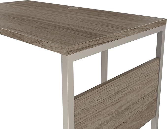 Bush Business Furniture Hybrid Desk Return/Bridge, 42W x 24D, Modern Hickory