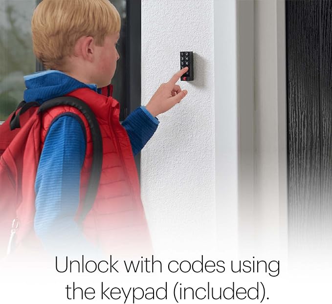 August Home Silver Wi-Fi Smart Lock and Smart Keypad, Keyless Door Lock for Front Entry Door, Great for Guests and Vacation Rentals, ‎AUG-SL05-KY1-S05