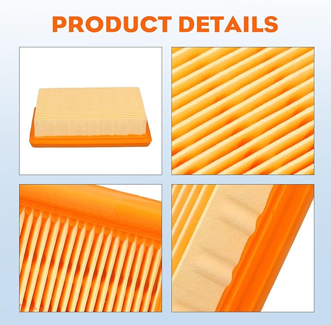 Hipa BR340 BR380 Air Filter for Stihl 4203 141 0301 BR340 BR420C BR380 BR420 BR 340 BR 380 BR340L SR340 SR420 Backpack Blower Parts 4203 141 0301 Filter Pack of 2