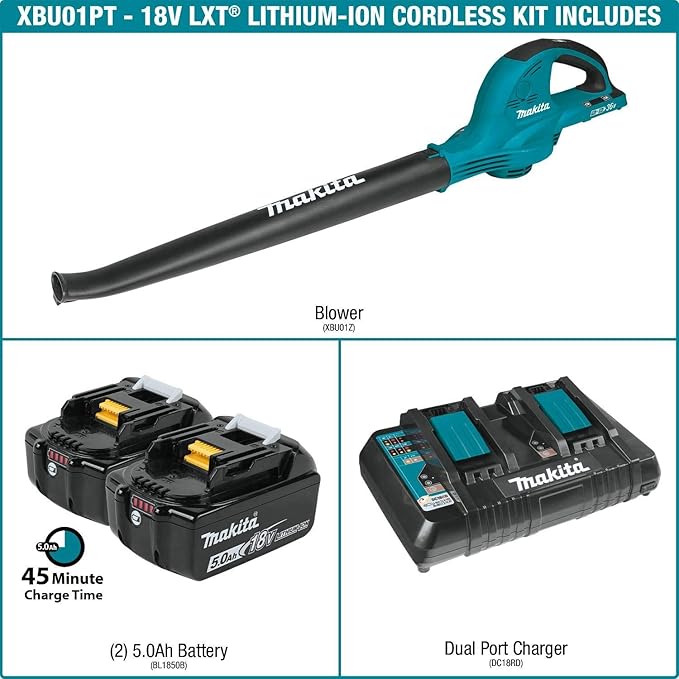 Makita XBU01PT 36V (18V X2) LXT® Blower Kit (5.0Ah)
