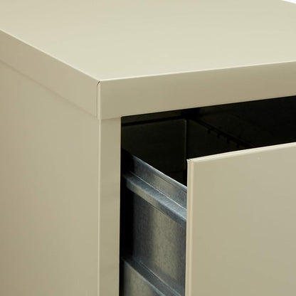 Lorell 4-Drawer Vertical File with Lock, 15 by 25 by 52-Inch, Putty