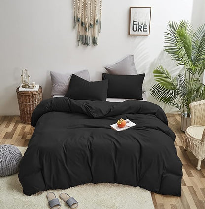 Black Comforter Full Plain Black Bedding Pure Black Full Size Comforter Soft Durable Solid Black Comforter Set Women Men Durable Lightweight True Black Bedding Blanket Women Black Bed Set