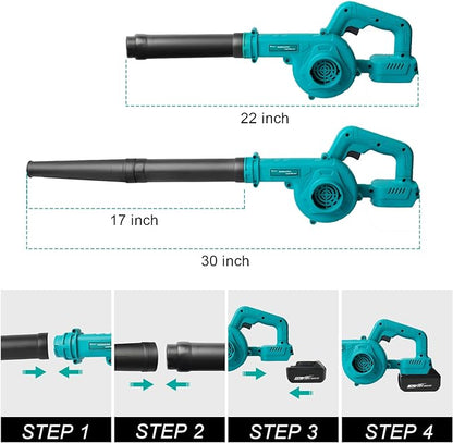 Cordless Leaf Blower for Makita 18V Battery for Lawn Care Leaf Blowing, Car, Corner Dust Clearing(Tool Only,No Battery)
