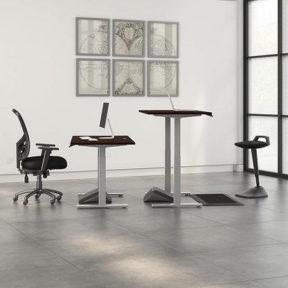 Bush Business Furniture Move 60 Series Electric Ergonomic Sit-Stand Computer Table for Home and Professional Office, 60W x 30D, Mocha Cherry