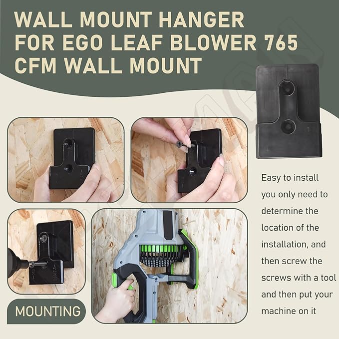 DECKMAN Wall Mount Hanger for Ego Leaf Blower 765 CFM Wall Mount, LB7654 Leaf Blower, Hook/Holder Say Goodbye to Clutter and Hello to an Organized Space Fits Garage or Shed Organization