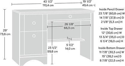 Sauder Harbor View Computer Desk, Salt Oak finish