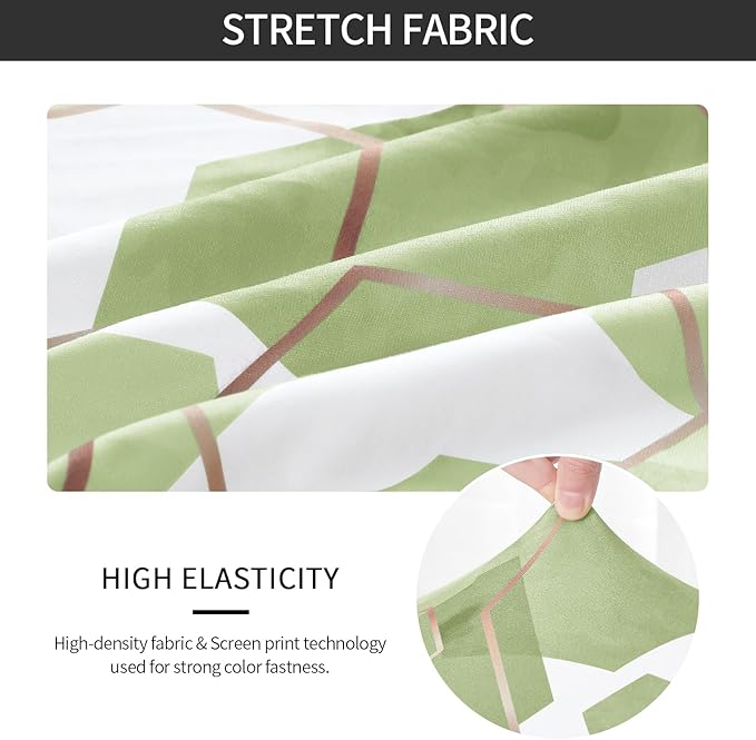 Gibelle Dining Room Chair Covers Set of 4, Soft Stretch Kitchen Chair Covers Slipcover Protector, Removable Washable Geometric Parson Chair Covers 4 Pack, Sage Green