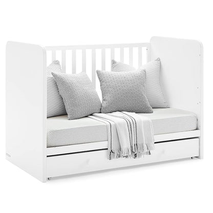 GAP babyGap Graham 4-in-1 Convertible Crib with Storage Drawer - Greenguard Gold Certified, Bianca White
