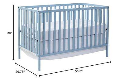 Suite Bebe Palmer 3 in 1 Convertible Crib - Quick Ship, Baby Blue