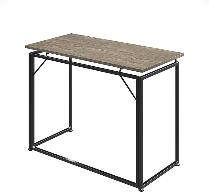 Techni Mobili Space Saving Folding Desk, Grey