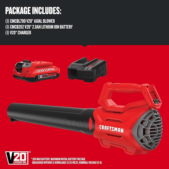 CRAFTSMAN 20V MAX* Axial Leaf Blower Kit (CMCBL700D1)
