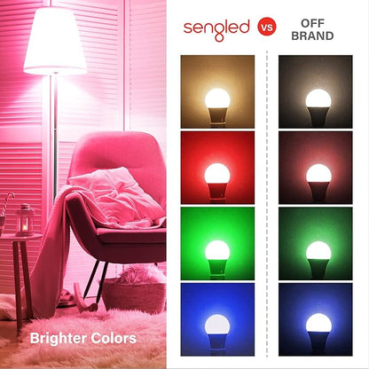 Sengled Smart Light Bulb, Color Changing Light Bulb, WiFi Light Bulbs No Hub Required, Smart Bulbs that Work with Alexa & Google Home, Smart LED A19 RGB Light Bulbs, 1 Pack