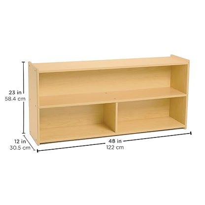 Angeles Kids 2 Shelf Bookshelf Organizer, Classroom Bookshelf for Kids and Toddlers