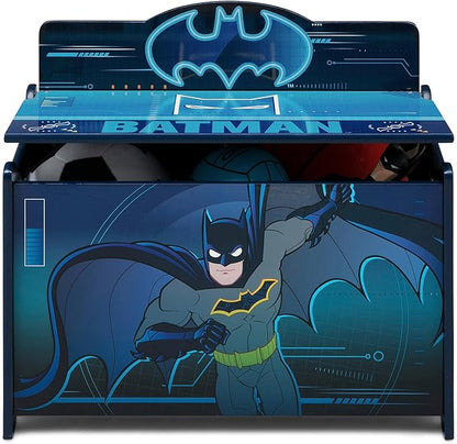 Batman Deluxe Toy Box by Delta Children Greenguard Gold Certified, Black/Blue