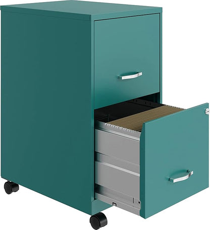 LYS SOHO File/File Mobile Cabinet, Teal