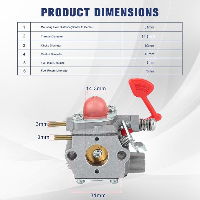 WT-875 545081855 Carburetor for Craftsman Poulan Pro 25CC Blower BVM200C BVM200VS P200C GBV325 P325 200mph Blower