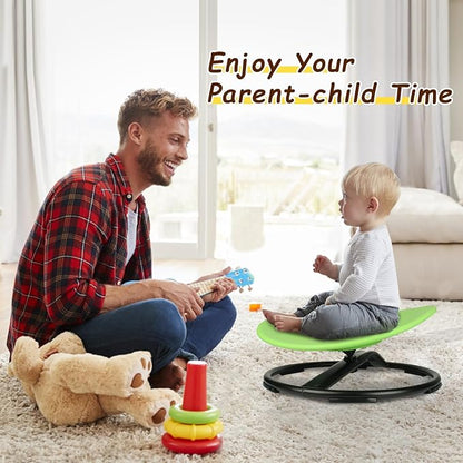 Kids Swivel Chair, Spinning Chair for Kids, Sit and Spin Chair for Kids,Balance Physical Therapy Equipment, Training Body Coordination，Sensory Spinning Seat for Kids (Green)