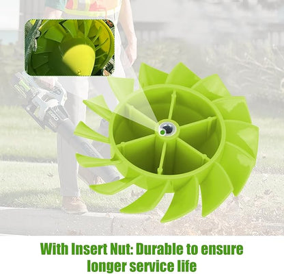 529437004 Blower Fan Blade for Ryobi ONE+ 18V Blower Fan P2108, P21081 and 529437003 529437001 （2 Pack）