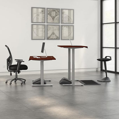 Bush Business Furniture Move 60 Series Electric Ergonomic Sit-Stand Computer Table for Home and Professional Office, 60W x 30D, Hansen Cherry