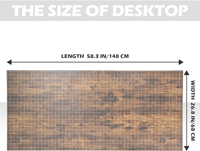 TOPSKY One-Piece Table Top for Electric Standing Desk Adjustable Desk (Rustic Brown., 58.3x26.8x0.7)