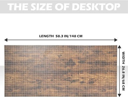 TOPSKY One-Piece Table Top for Electric Standing Desk Adjustable Desk (Rustic Brown., 58.3x26.8x0.7)