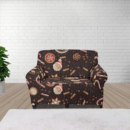 FKELYI Christmas Sofa Slipcover Washable Sofa Couch Cover Comfortable Furniture Protector with Elastic Bottom Stretch Sofa Slipcovers S