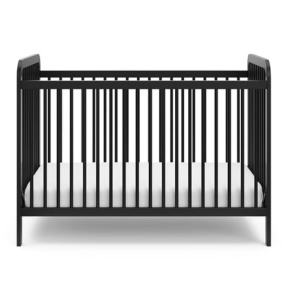 Storkcraft Pasadena 3-in-1 Convertible Crib (Black) – GREENGUARD Gold Certified, Converts to Daybed and Toddler Bed, Fits Standard Full-Size Crib Mattress, Adjustable Mattress Height